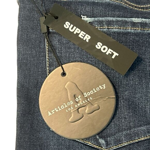 Articles of Society Katie Skinny Crop Helsinki Blue Distressed Size 27 - Picture 5 of 11